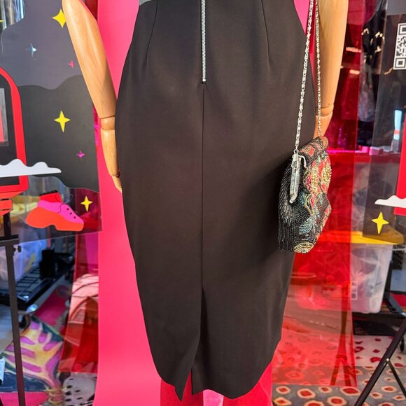 Catherine Deane Bronze Leather Midi Dress – Vintage-Inspired, Size 6 - Picture 8 of 12